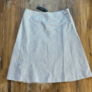 Woman Blue/White Striped Skirt
